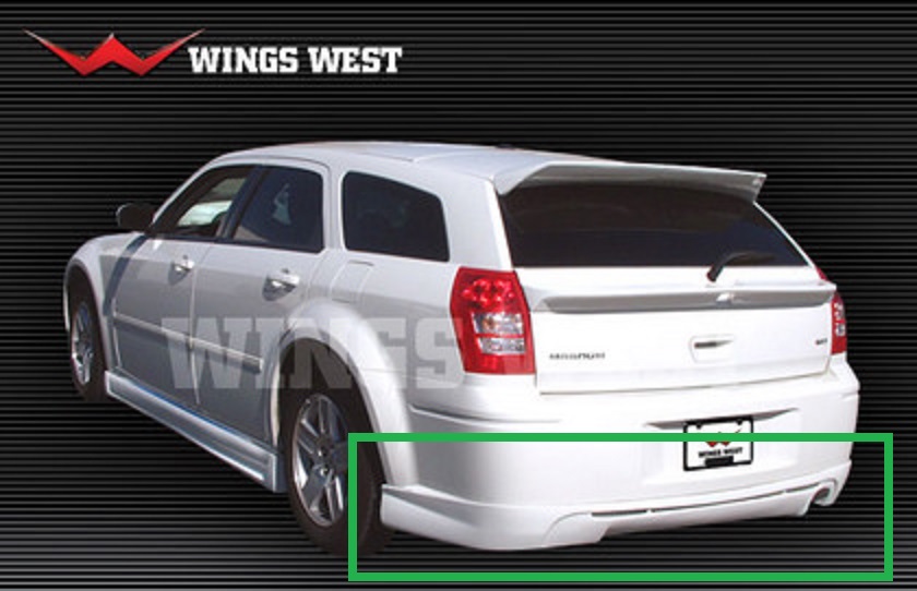 Wings West Rear Lip 05-08 Dodge Magnum Single Exhaust